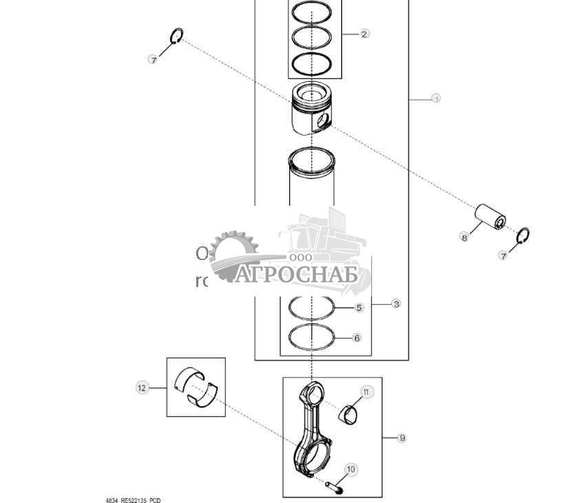 4834 Шатуны и поршни 